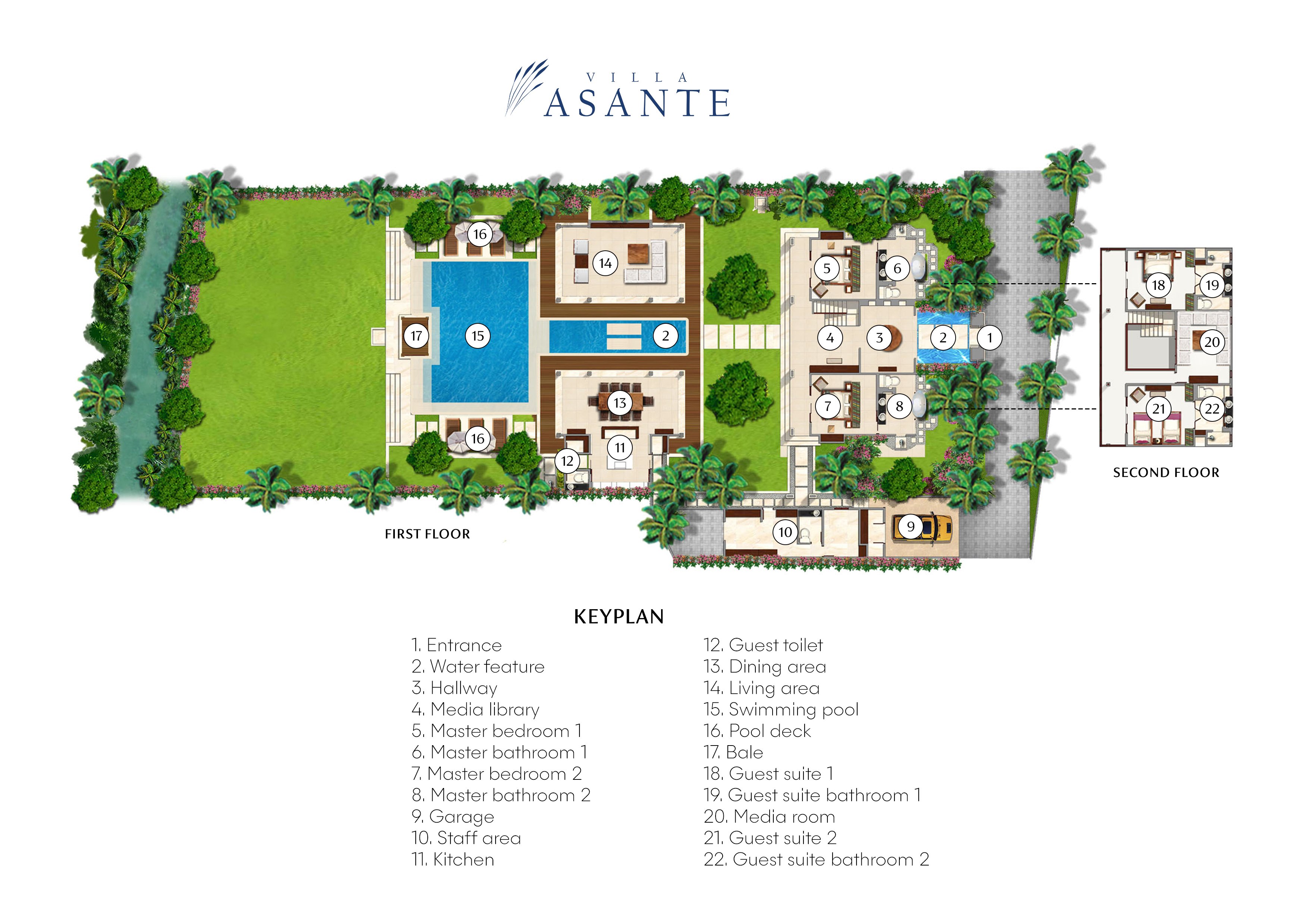 Villa Asante Floorplan